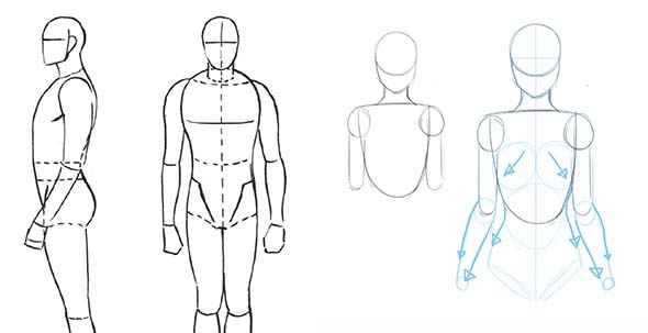 a) Female character sketch and (b) its completed model created using... |  Download Scientific Diagram